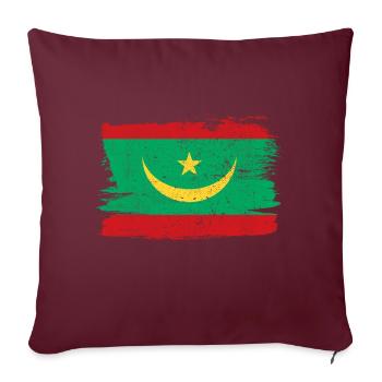 Mauretanien Flagge Flagge Frieden Vintage - Sofakissenbezug 45 x 45 cm - Burgunderrot - Vorne
