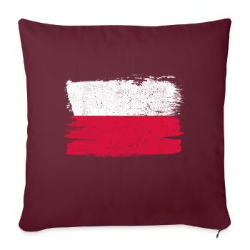 Polen Flagge Flagge Frieden Vintage - Sofakissenbezug 45 x 45 cm - Burgunderrot - Vorne