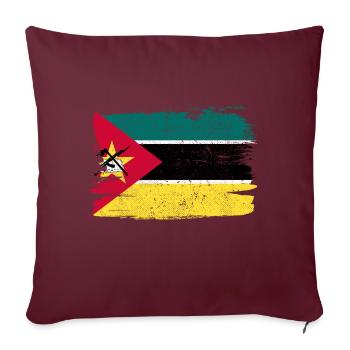Mosambik Mosambik Flagge Flagge Frieden Vintage - Sofakissenbezug 45 x 45 cm - Burgunderrot - Vorne