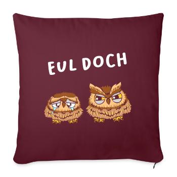 Hibou Oui - Housse de coussin décorative 45 x 45 cm - bordeaux - Devant