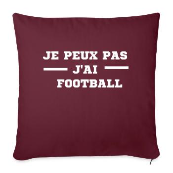 Football - Fußball - Fútbol - Calcio - Foot - Cool - Housse de coussin décorative 45 x 45 cm - bordeaux - Devant
