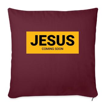Jesus - Housse de coussin décorative 45 x 45 cm - bordeaux - Devant