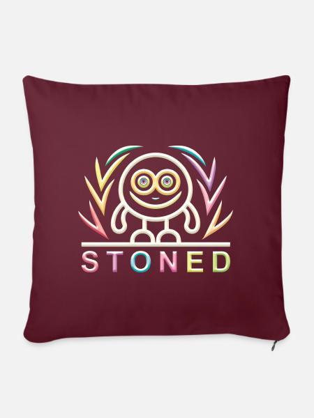 Soft Stoned - Sofakissenbezug 45 x 45 cm - Burgunderrot