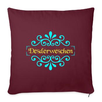 Deswerweschen Ornament Glitzer - Sofakissenbezug 45 x 45 cm - Burgunderrot - Vorne
