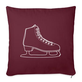Patinoire de patinage sur glace - Housse de coussin décorative 45 x 45 cm - bordeaux - Devant