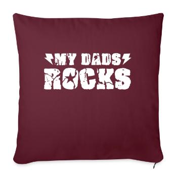 Father Daddy Rock Concert du festival des cadeaux de la fête des pères - Housse de coussin décorative 45 x 45 cm - bordeaux - Devant