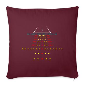 Piste d'atterrissage de piste au cadeau de nuit - Housse de coussin décorative 45 x 45 cm - bordeaux - Devant