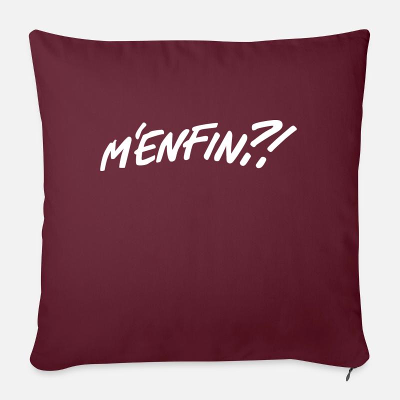 Menfin3 - Housse de coussin décorative 45 x 45 cm - bordeaux