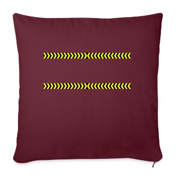 Ornement de frontière - Housse de coussin décorative 45 x 45 cm - bordeaux - Devant