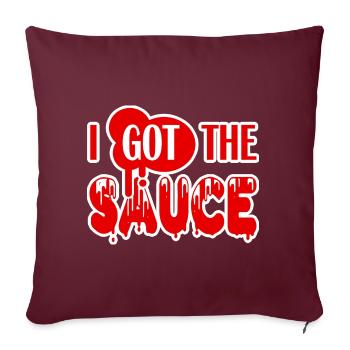 J’ai eu ce graphique sauce - Housse de coussin décorative 45 x 45 cm - bordeaux - Devant
