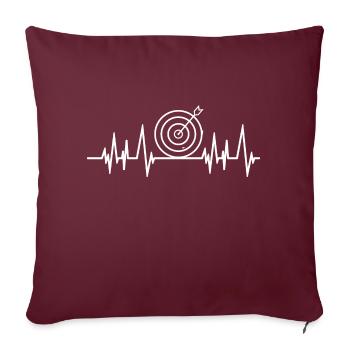 Cible du tir à l'arc - Housse de coussin décorative 45 x 45 cm - bordeaux - Devant