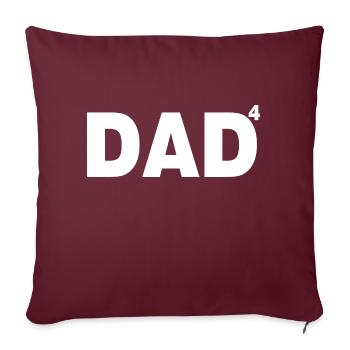 papa de 4 ans - Housse de coussin décorative 45 x 45 cm - bordeaux - Devant