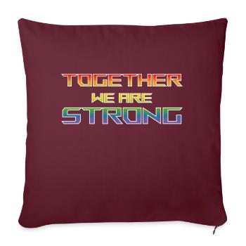 ensemble nous sommes Strong pride chemise noire - Housse de coussin décorative 45 x 45 cm - bordeaux - Devant