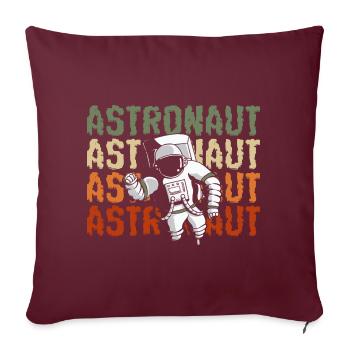 Fusée de la navette spatiale - Housse de coussin décorative 45 x 45 cm - bordeaux - Devant