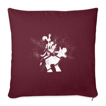 Brême Ville Musiciens Brême Allemagne Ville - Housse de coussin décorative 45 x 45 cm - bordeaux - Devant