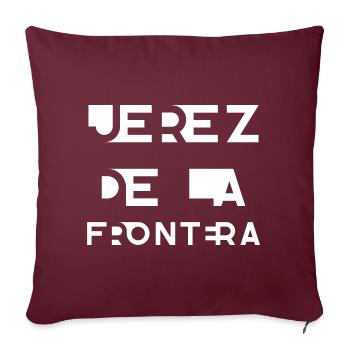 JEREZ DE LA FRONTER – Cádiz – Andalusien – Spanien - Sofakissenbezug 45 x 45 cm - Burgunderrot - Vorne