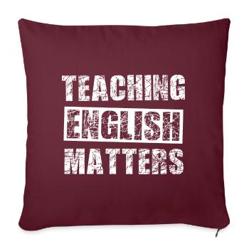 Der Englisch Lehrer - Sofakissenbezug 45 x 45 cm - Burgunderrot - Vorne