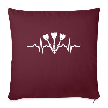 Fléchettes Sports Fun - Housse de coussin décorative 45 x 45 cm - bordeaux - Devant