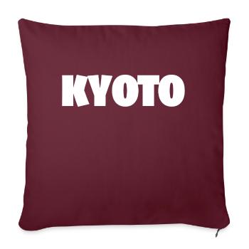 KYOTO WHITE - Sofa pillowcase 17,3'' x 17,3'' (45 x 45 cm) - burgundy - Front