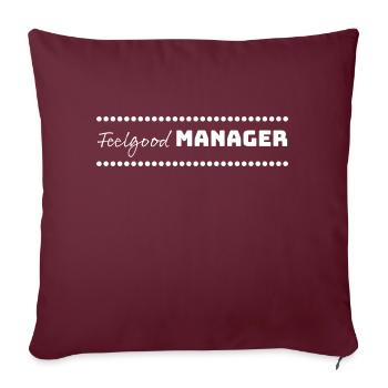 Design Feelgood Manager white dots - Sofakissenbezug 45 x 45 cm - Burgunderrot - Vorne