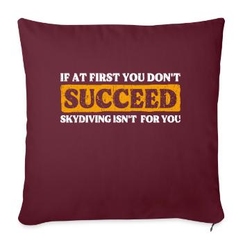 Échec du parachutisme ? Ce n’est pas votre truc ! Un design épique - Housse de coussin décorative 45 x 45 cm - bordeaux - Devant