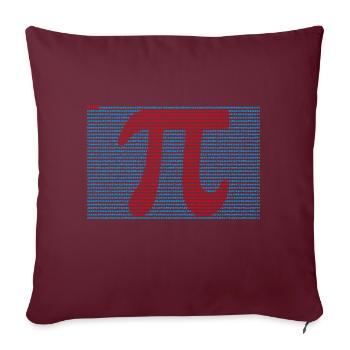 Pi T-Shirt 3,14 Pi Zahlensymbol Geek Mathe Liebhaber - Sofakissenbezug 45 x 45 cm - Burgunderrot - Vorne