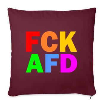 Fck afd - Sofakissenbezug 45 x 45 cm - Burgunderrot - Vorne