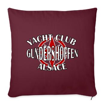 Yacht Club Gundershoffen - Housse de coussin décorative 45 x 45 cm - bordeaux - Devant