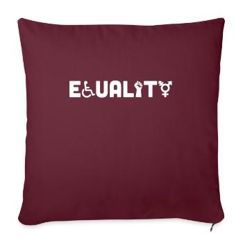 EQUALITY - Sofakissenbezug 45 x 45 cm - Burgunderrot - Vorne