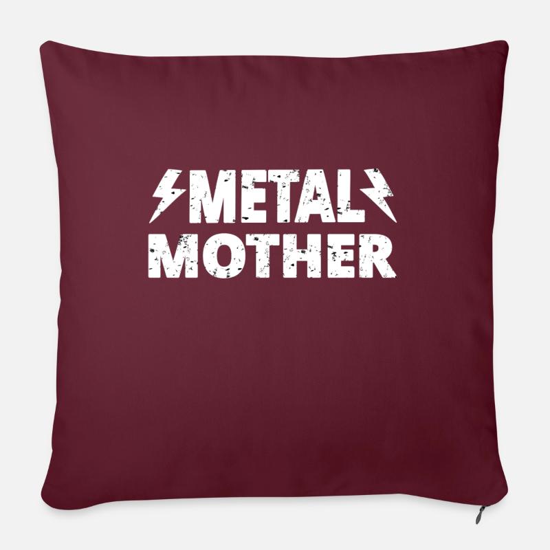 Metal Mother - Sofakissenbezug 45 x 45 cm - Burgunderrot