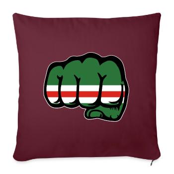 Chechnya Flag Fist - Sofa pillowcase 17,3'' x 17,3'' (45 x 45 cm) - burgundy - Front