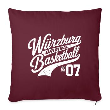Original Würzburg Basketball 2007 - Sofa pillowcase 17,3'' x 17,3'' (45 x 45 cm) - burgundy - Front