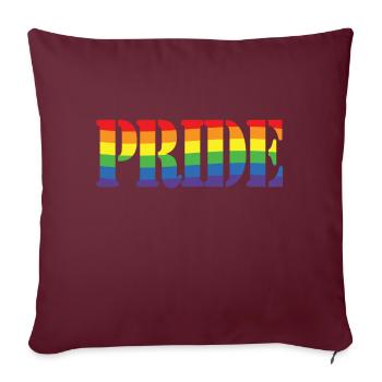 Rainbow Pride - Sofakissenbezug 45 x 45 cm - Burgunderrot - Vorne