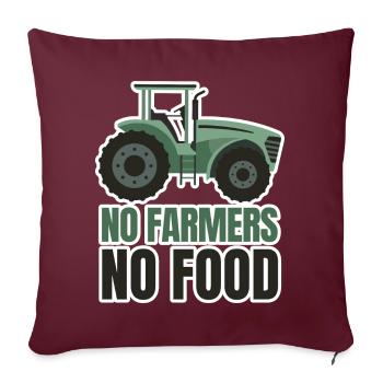 Landwirt Bauer Farmer Bäuerin Landwirtin Geschenk - Sofakissenbezug 45 x 45 cm - Burgunderrot - Vorne