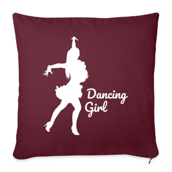 Danse tournoi Danse de société Danse latine - Housse de coussin décorative 45 x 45 cm - bordeaux - Devant