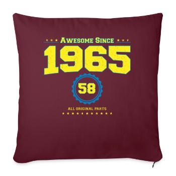 Awesome 1965 Shirt für Männer Frauen 58 Jahre alt 58. - Sofakissenbezug 45 x 45 cm - Burgunderrot - Vorne