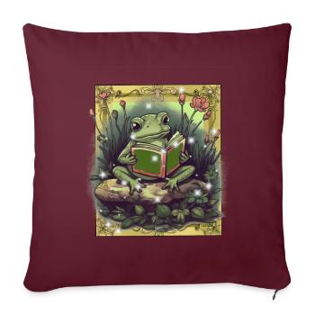 Frosch Frösche Märchen Märchenfigur Kinder Kind - Sofakissenbezug 45 x 45 cm - Burgunderrot - Vorne