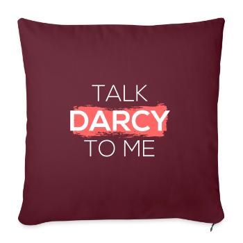 Parle-moi Darcy I - Housse de coussin décorative 45 x 45 cm - bordeaux - Devant