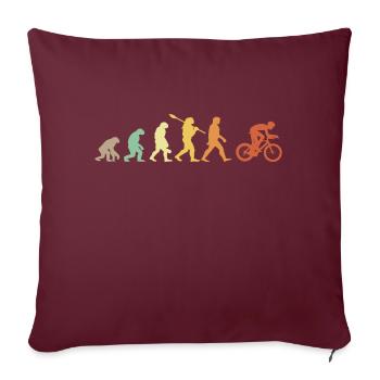 Evolution Cycliste Geschenkidee - Sofakissenbezug 45 x 45 cm - Burgunderrot - Vorne