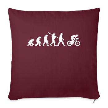 Evolution Cycliste Geschenkidee - Sofakissenbezug 45 x 45 cm - Burgunderrot - Vorne