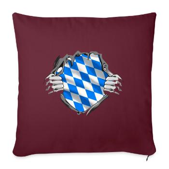 Drapeau bavarois d’occasion Look Drapeau bavarois Vintage - Housse de coussin décorative 45 x 45 cm - bordeaux - Devant