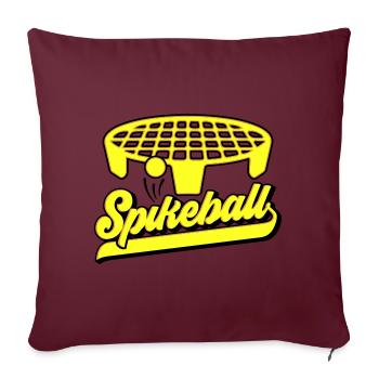 Les couleurs peuvent être modifiées | Roundnet Spikeball Fun - Housse de coussin décorative 45 x 45 cm - bordeaux - Devant