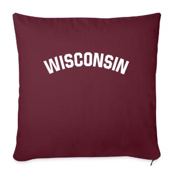 Wisconsin - Sofakissenbezug 45 x 45 cm - Burgunderrot - Vorne