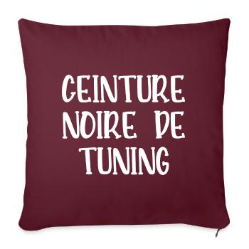 ceinture noire de tuning - Housse de coussin décorative 45 x 45 cm - bordeaux - Devant