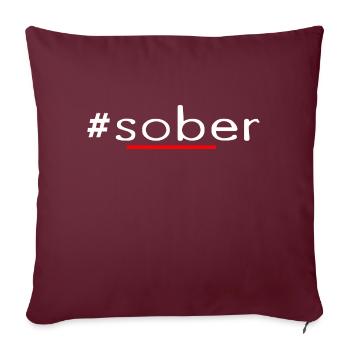 # SOBER Retro Sobriety Designs - Sofakissenbezug 45 x 45 cm - Burgunderrot - Vorne
