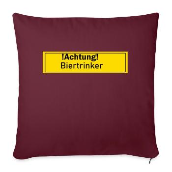 Biertrinker Pilsbier Alkohol Geschenk Geschenkidee - Sofakissenbezug 45 x 45 cm - Burgunderrot - Vorne