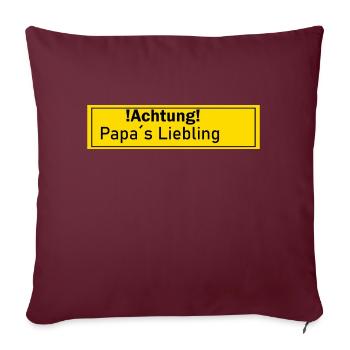Papas Liebling Lieblinge Geschenk Geschenkidee Dad - Sofakissenbezug 45 x 45 cm - Burgunderrot - Vorne
