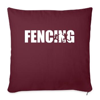 escrime, arts martiaux, escrime - Housse de coussin décorative 45 x 45 cm - bordeaux - Devant