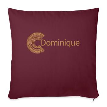 Pour Dominique - Housse de coussin décorative 45 x 45 cm - bordeaux - Devant
