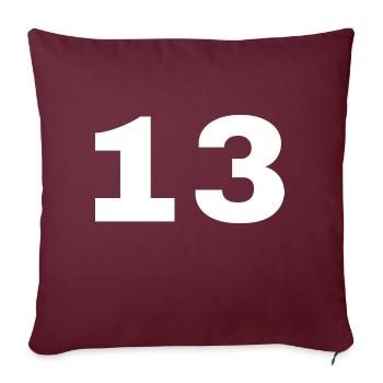 13 - Housse de coussin décorative 45 x 45 cm - bordeaux - Devant